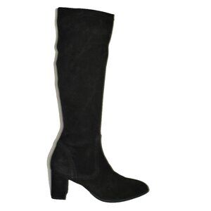 New! Aquatalia Phillina​ Weatherproof Suede Knee-High Boots Black Sz 10.5 DD455A
